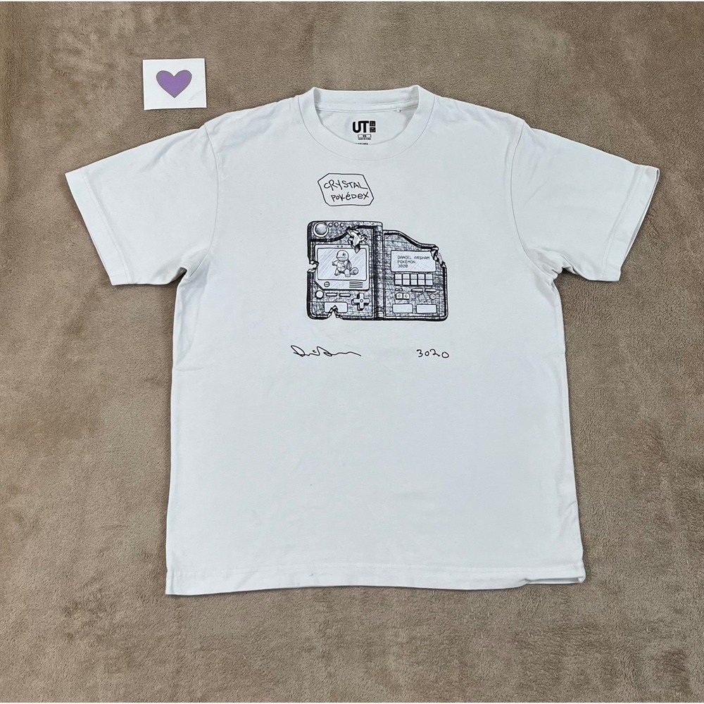 Uniqlo UT Daniel Arsham x Pokémon T-Shirt Women's XS White Cotton S/S GOOD